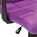 Flash Furniture Clayton Mid-Back Purple Quilted Vinyl Swivel Task Office Chair with Arms