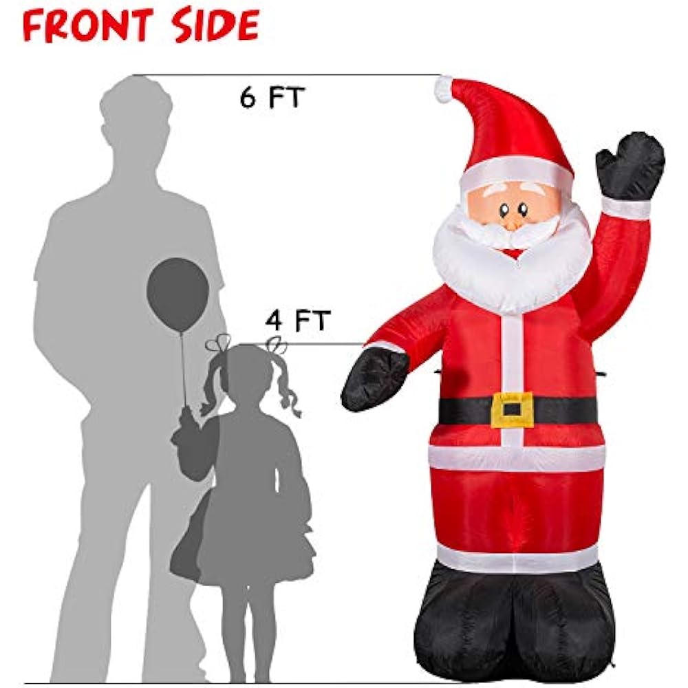 Inflatable Yard Decorations 6 Ft Christmas Inflatables Greeting Santa