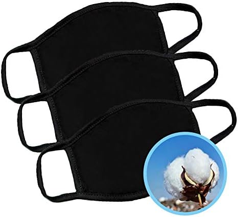k-pop Fashion Cotton Mouth face mask Black (3pack)