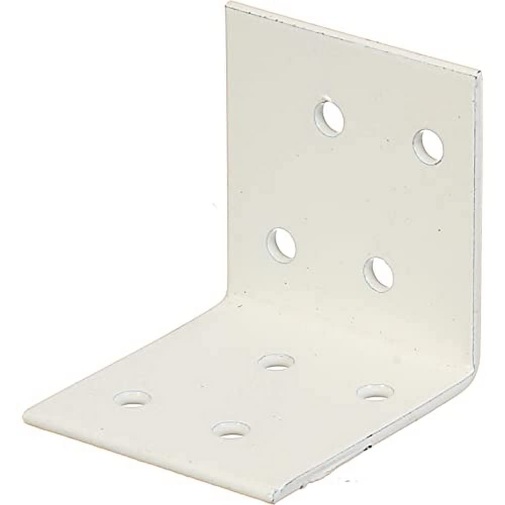 Alberts 846466 Elbow Connectors Galvanised White Plastic Coated 40 x 40 x 40 mm Set of 50