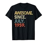 Awesome Since JULY 1959 T-Shirt Vintage 60th Birthday gift