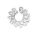 BODYA Blue Cz Gems Crystal Sunflower Nipple Shield Rings Non-Piercing Clip on Circle Nipple Ring Tribal Flower Pair