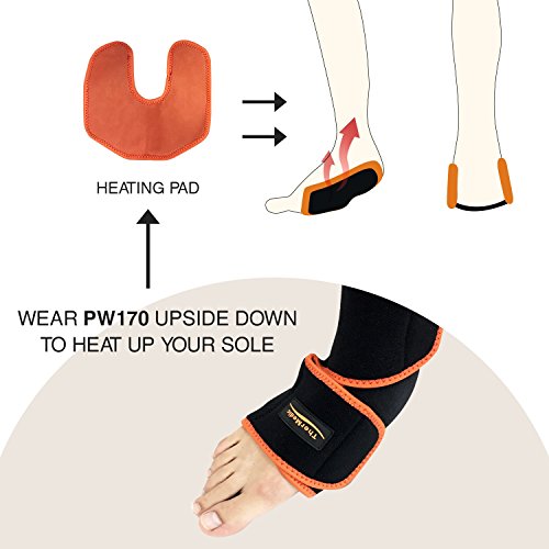 Far Infrared Heating Brace with Heating/Thermal Pad and Ice Pack for Slap Tear, Labral Tear and Frozen Ankle, Ankle Pain (PW170) - Thumbnail 2