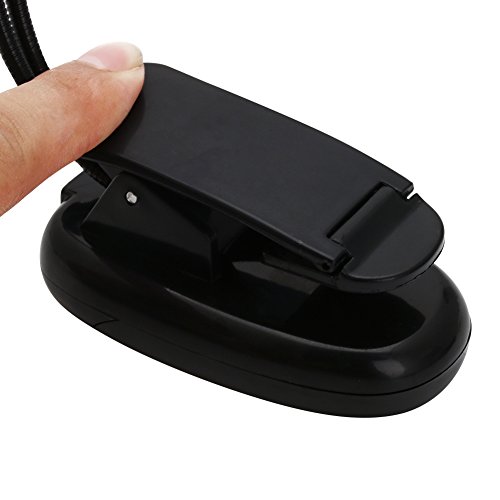 Delight eShop Clip On LED Book Light Arm Reading Laptop Music Stand Tablet PC iPad Travel Lamp