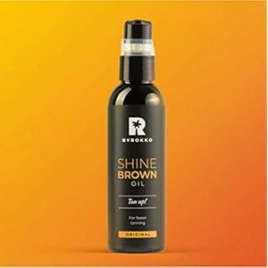 Byrokko-Shine-Brown-FAST-tanning-accelerator-oil-for-Sunbed-Outdoors BYROKKO Shine Brown Premium Tanning Accelerator Oil (150 ml), XXL Tan Accelerator for Sunbed & Outdoor Sun, Achieve a…