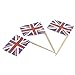 BESTOYARD Flag Picks Union Jack Cupcake Toppers for Party Favors Birthday Wedding Shower National Day Food Toothpicks 100 Pcs