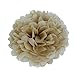 SUNBEAUTY Pack of 7 Cream Tan Color Tissue Paper Pom Poms Brown Paper Lanterns Party Wedding Birthday Decorations