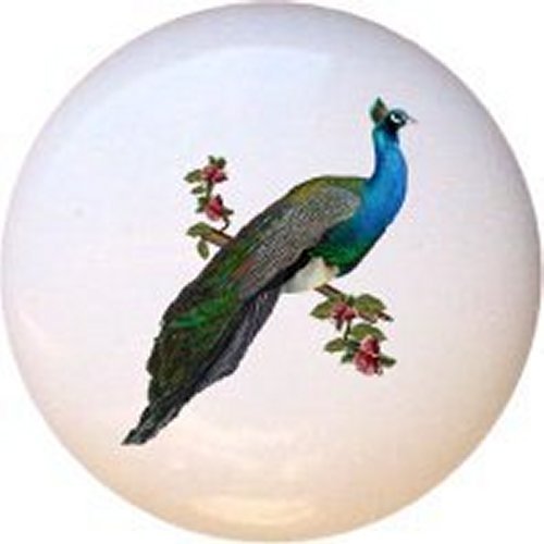 Amazon Com Peacock Bird Decorative Glossy Ceramic Drawer Pull
