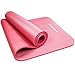 REEHUT 1/2-Inch Extra Thick High Density NBR Exercise Yoga Mat for Pilates, Fitness & Workout w/Carrying Strap (Pink)