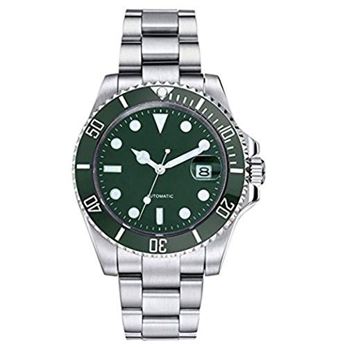 Tickwatch Parnis 40mm Submariner Estilo Verde Bisel de Cerámica Esfera Verde Cristal Zafiro Reloj Mecánico Automático…