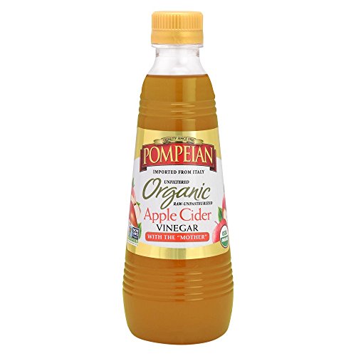 Pompeian Organic Unfiltered Apple Cider Vinegar. 16 Fl. Oz. (Pack of 1)