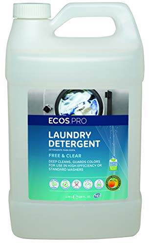 ECOS PRO Liquid Laundry and Microfiber Detergent, Free & Clear, Unscented, Concentrated & Ideal For Commercial…