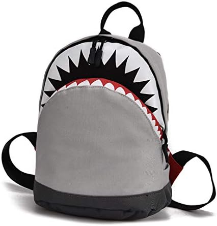 Kids 3D Model Shark School Bags Baby S Child's School Bag for Kindergarten Boys and Girls Bagpack Child Canvas Backpack Small-Gray