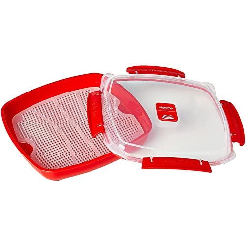 Sistema Microwave Collection Plate with Removable Steaming Rack, Large