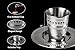 Ner Mitzvah Kiddush Cup and Tray - Premium Quality Stainless Steel Wine Cup - For Shabbat and Havdalah - Judaica Shabbos and Holiday Gift