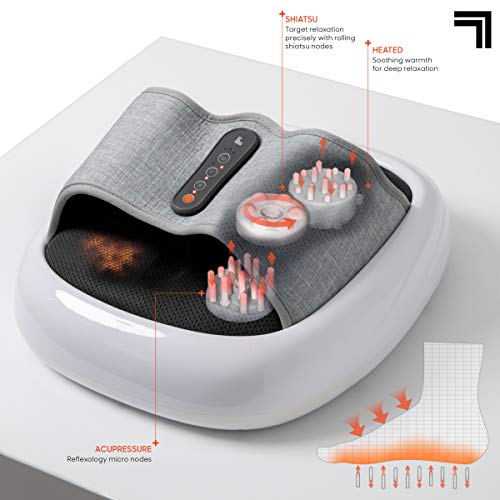 Sharper Image Acupoint Acupressure Foot Massager Machine – w/Acupressure, Heat, Compression, & Vibration – Shiatsu… - Image 5