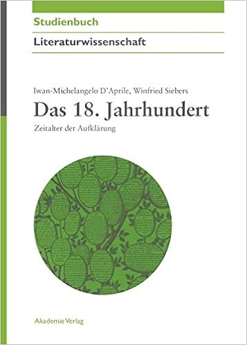 Das 18 Jahrhundert Zeitalter Der Aufklarung Akademie Studienbucher Literaturwissenschaft Amazon De Iwan Michelangelo D Aprile Winfried Siebers Bucher