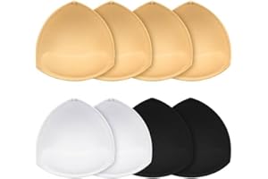 URSMART 4 pairs Bra Cups Inserts,Sports Cups Bra Inserts Push up Breathable,Removable for woman (3color) …