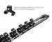 Olsa Tools Socket Organizer - 3/8-Inch Drive Black Holder - Stores 18 Chrome or Impact Sockets - Durable Rail Storage for Mechanics - Professional Grade Metric or SAE Socket Organizer - Part 1021