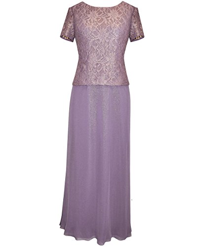 Women's Iridescent Layered Lace Chiffon Dress Alex Evenings