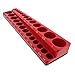 ABN Magnetic Socket Organizer Tray – SAE Standard 3/8in Socket Holder Magnetic Tool Organizer 26 Slot Red Holder