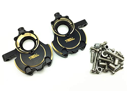 Treal Brass Inner Front Portal Housing Knuckles Heavy Weight for Redcat GEN8 (Black)