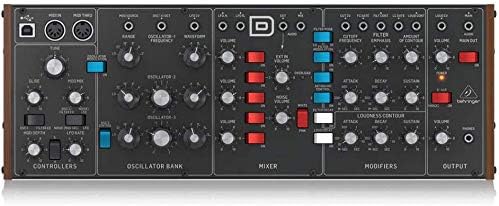 Behringer MODEL D Eurorack-sized Analog Monosynth Module with Microfiber and 1 Year Everything Music Extended Warranty
