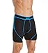 SAXX Underwear Men's Boxer Briefs – KINETIC Men’s Underwear – Boxer Briefs with Built-In BallPark Pouch Support – Semi-Compression Underwear for Men,Black/Electric Blue,Large