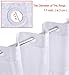 Conbo Mio No Hook Shower Curtain with Snap in Liner Set, Hotel Luxury White Shower Curtains for Bathroom with See Through Top Window, Waterproof, Washable 71W x 74H