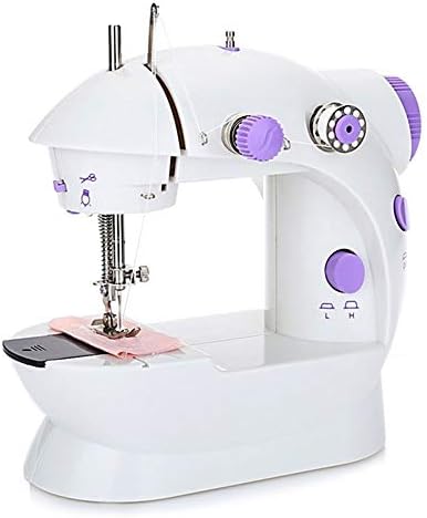 Electric Sewing Machine Small Household Sewing Tool WRMING Double Speed Portable Electric Sewing Machine with Lamp