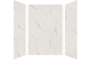 Transolid EWK484872-41 Expressions 3-Panel Shower Wall Kit, 48-in L x 48-in W x 72-in H, Bianca