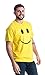Ann Arbor T-shirt Co. Smile Face | Cute, Positive, Happy Smiling Face Unisex Tee for Men or Women-L Yellow