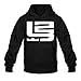 YQUE Men's Lebron 23# James Basketball Player Hoodies Sweatshirt Black