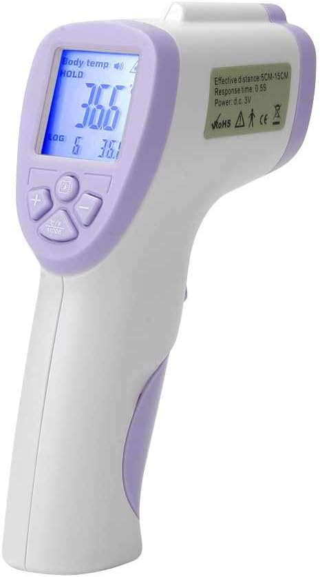 JBZP Handheld Non-Contact Infrared Thermometer Baby Electronic Thermometer Infrared Forehead Thermometer Household Infant, Child, Adult, Object Electronic Thermometer Fever Alarm Approved CE/ROHS/FDA