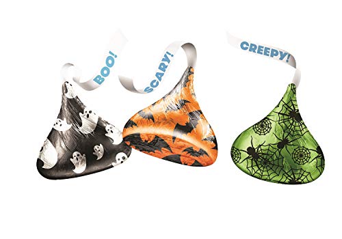 HERSHEY'S KISSES Halloween Chocolate Candy, Spooky Foils, Perfect for Halloween Decorations, 36 Ounce Bulk Candy - Thumbnail 2