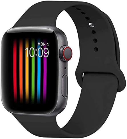 Lesampo Compatible with Apple Watch Band 38mm 40mm 42mm 44mm,Soft Breathable Silicone Sport Band Replacement Wrist Strap Compatible for iWatch Series 4/3/2/1,Nike+,Sport,Edition,S/M M/L Size