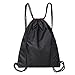 Runetz Drawstring Backpack Bag Gym Sackpack with Inside Pocket Sport Bags for Men Women, Chevron Teal