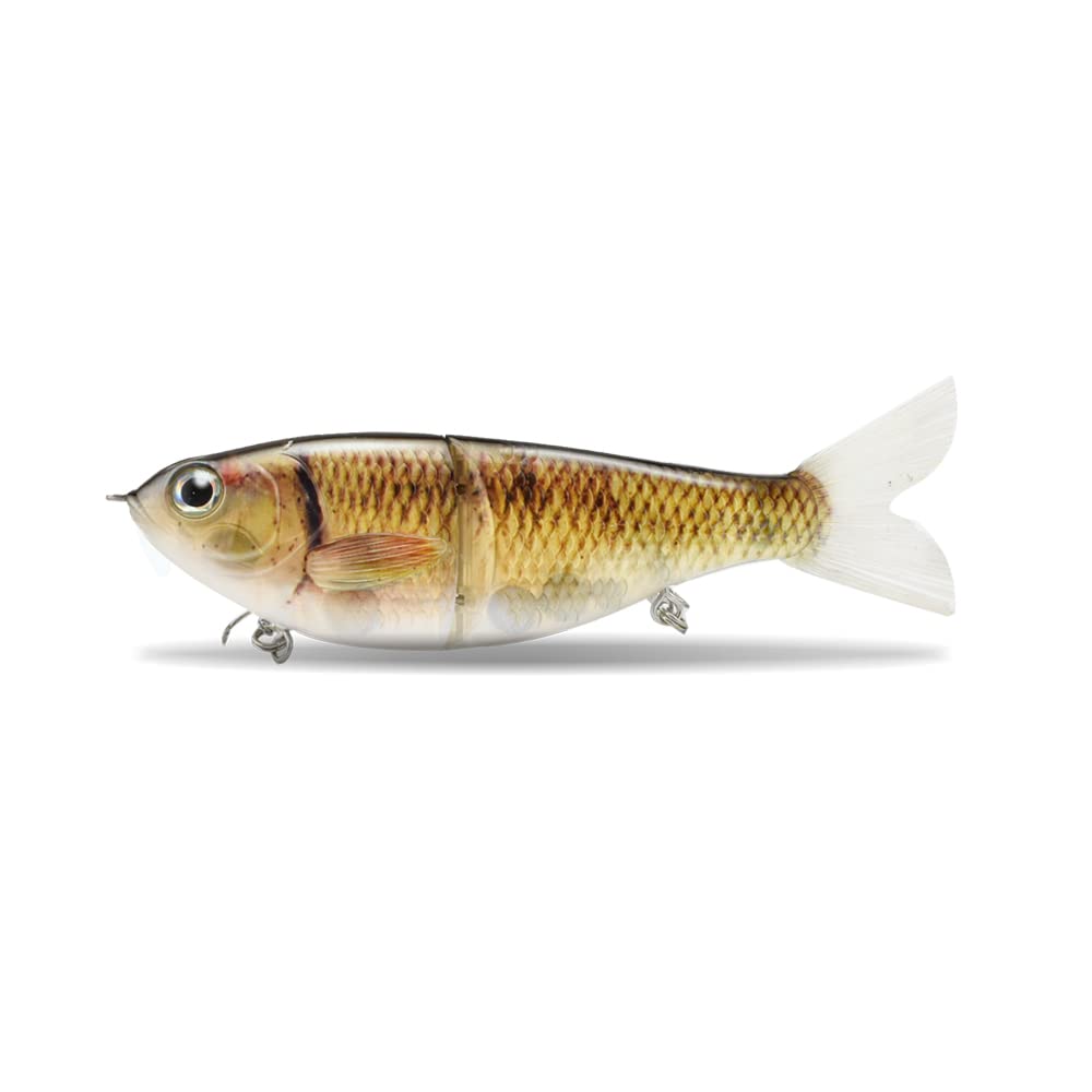 ODS Lure Slow Sinking Glide Bait with Fur Tail Lifelike Fishing Tackle for Trout Shad Bass Musky (Color D)