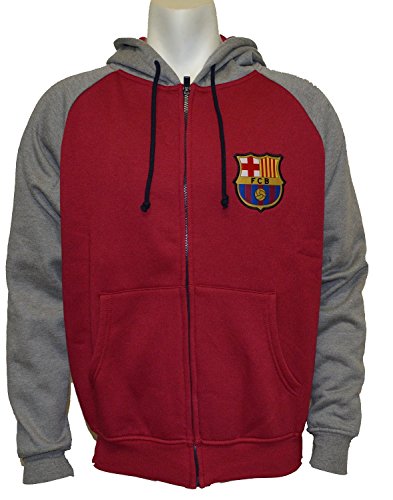 Fc Barcelona Soccer Zip Front Fleece Hoodie Sweatshirt Jacket NEW Season 2014-2015 (XL)
