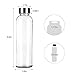 6 Pack, 18oz Glass Beverage Bottles,Clear Reusable Water Bottles Use Stainless Steel Leak Proof Caps Best as Water Drinking Bottle, Juice Beverage Container,Sauce Jar, Kefir Kit