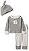 Burt's Bees Baby Baby Organic Tee, Pant, and Hat Set, Heather Grey, 12 Months