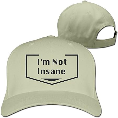 Slience I'm Not Insane Outdoor Cotton Sun Hats Printed Adjustable Baseball Cap