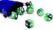 Polyhedral 7-Die Dice Sets, Green Gradients Gaming Dice for Dungeons and Dragons DND RPG MTG Table Games Dice(Green Gradients )