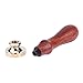 Whitelotous Retro Wood Stamp Magic Array Sealing Wax Antique Stamp with Beech Handle for Important Documents (D)