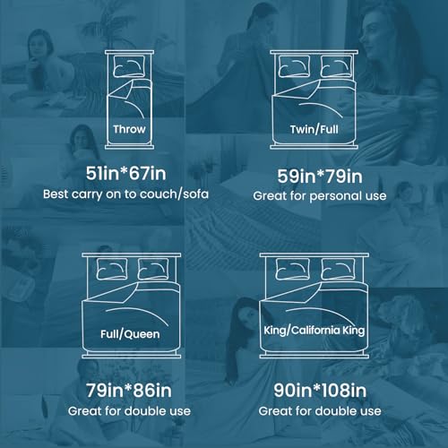 Elegear Summer Cooling Blanket 150×200cm, Japanese Cooling Fiber Q-MAX>0.5 ARC-Chill 3.0, Soft And Skin-Friendly, Sleep Better with Summer Blanket for Sofa, Bed, Blue