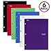 Five Star 4 Pocket Folders, 2 Pocket Folders plus 2 additional Pockets, Assorted Colors, 6 Pack (38058) primary