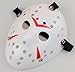 Gmasking Horror Halloween Costume Hockey Mask Party Cosplay Props (White-Red)