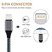 USB Type C to Lightning Cable, Nylon Braided iPhone Charger 2Pack 6FT Charging Syncing Cord Compatible Phone Charger X 8 8 Plus 7 7 Plus 6 6s Plus SE Connect MacBook(Blue)