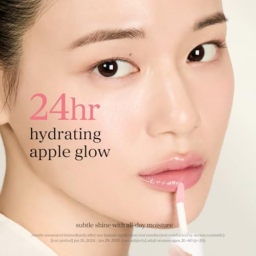 NOONI Korean Lip Oil - Applepeony | Long-Lasting, Moisturizing, Plumping, Revitalizing for Dry Lips, Waterproof, No Peel Off, Hydrating Lip Stain, Stocking Stuffers, Cute Stuff, 0.12 FL Oz