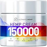 Hemp Ultimate Pain Relief Cream 150000 - Relieves Muscle, Joint Pain, Lower Back Pain, Knees, and Fingers - Inflammation - Hemp Extract Remedy - Hemp Oil with MSM - Arnica 2oz